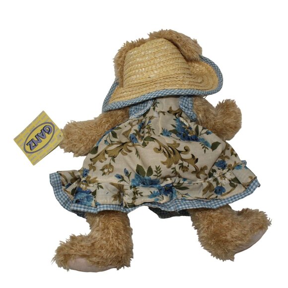 Ganz Petunia Plush Bunny Rabbit Easter Spring Dress Straw Hat Deadstock NEW - Picture 5 of 10
